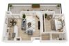 One bedroom floor plan